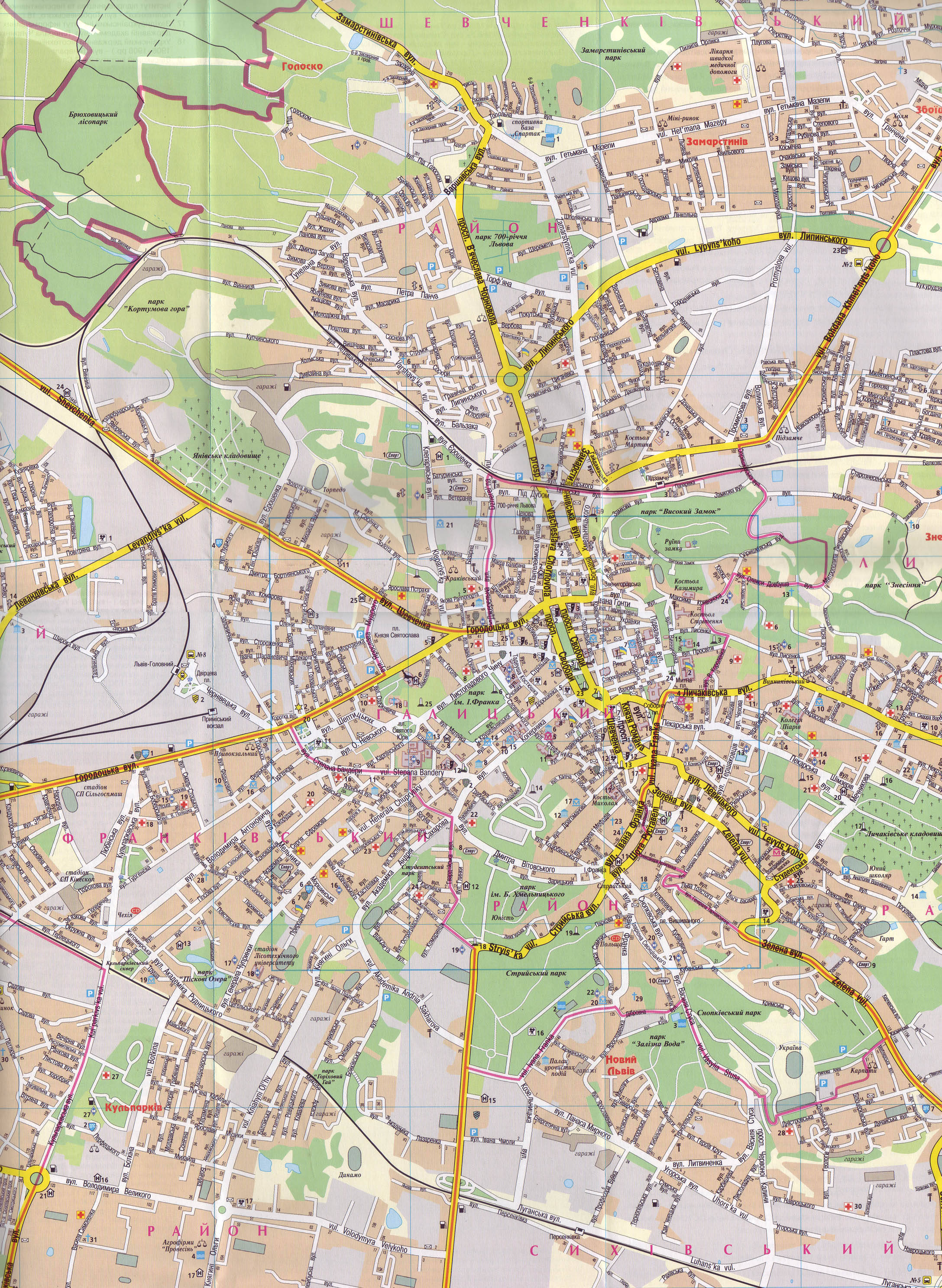 Показать на карте львовский. Г Львов на карте. Львов карта центра города. Львов город на карте. Карта Львова с улицами.
