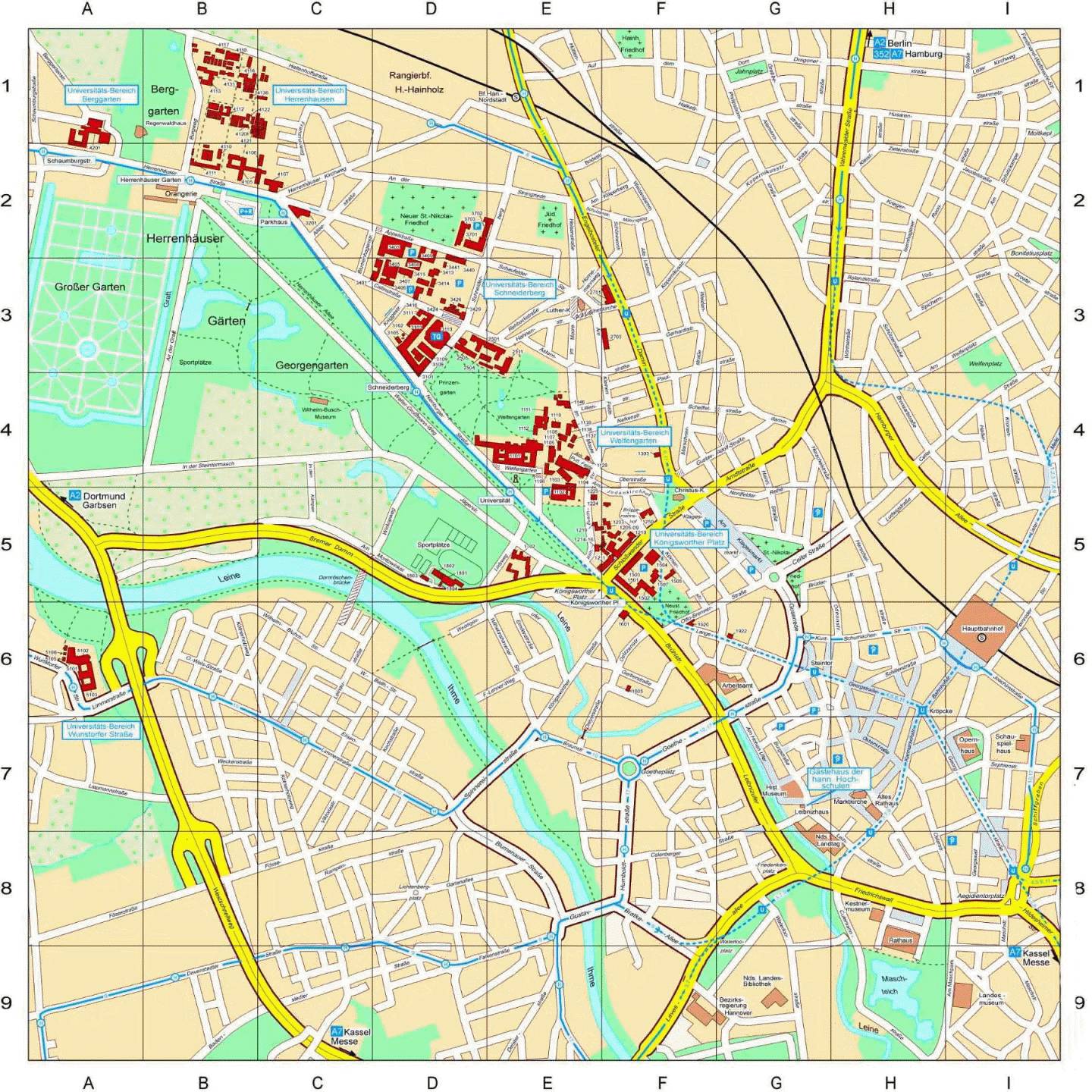 Ганновер на карте. Ганновер достопримечательности на карте. Leibniz Universität Hannover на карте. Лангенхаген на карте.