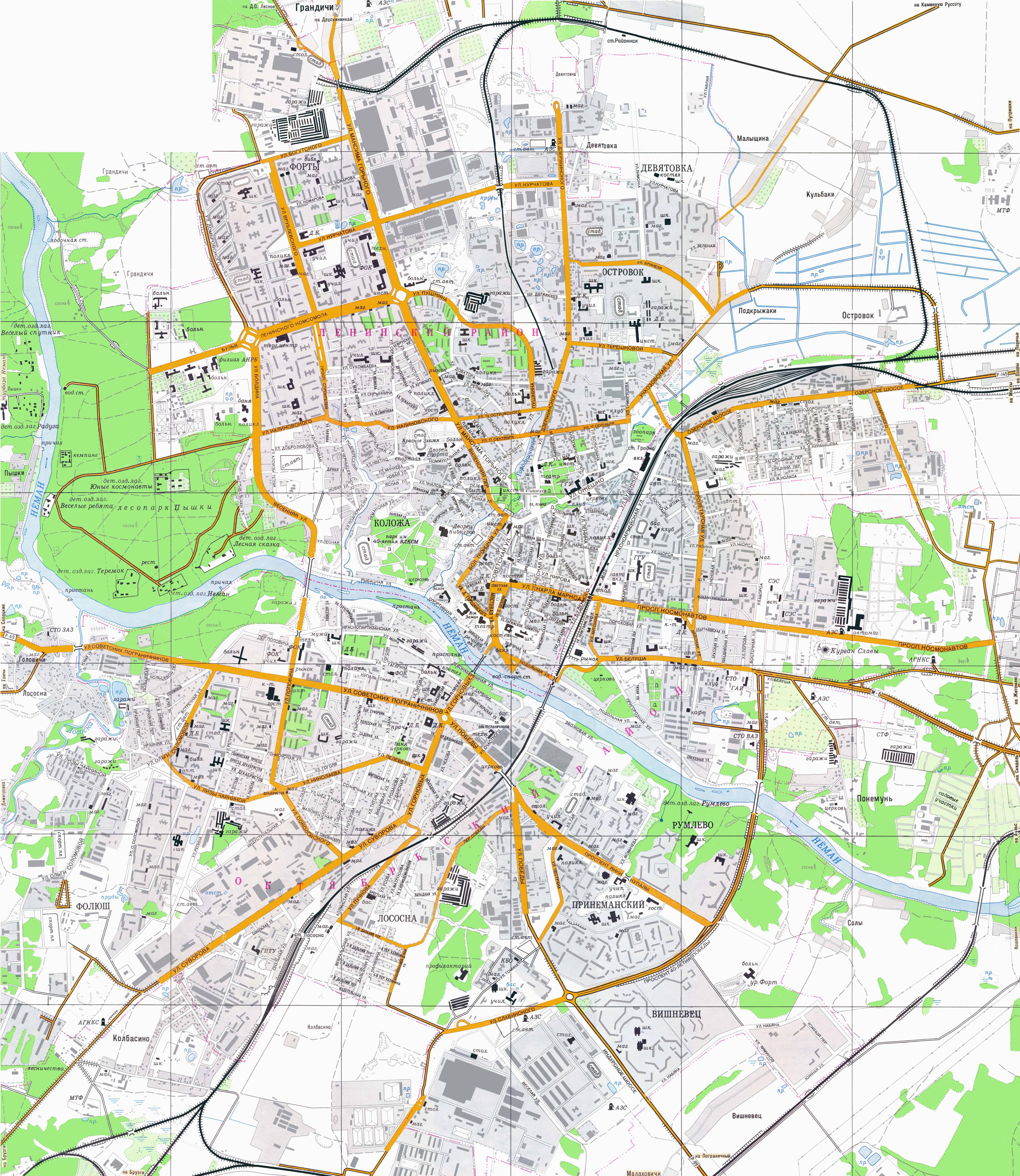 Город гродно на карте. Центр Гродно на карте. Карта города Гродно подробная. Карта Гродно с улицами подробная.
