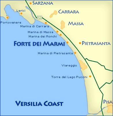 Италия форте дей марми на карте сен тропе франция