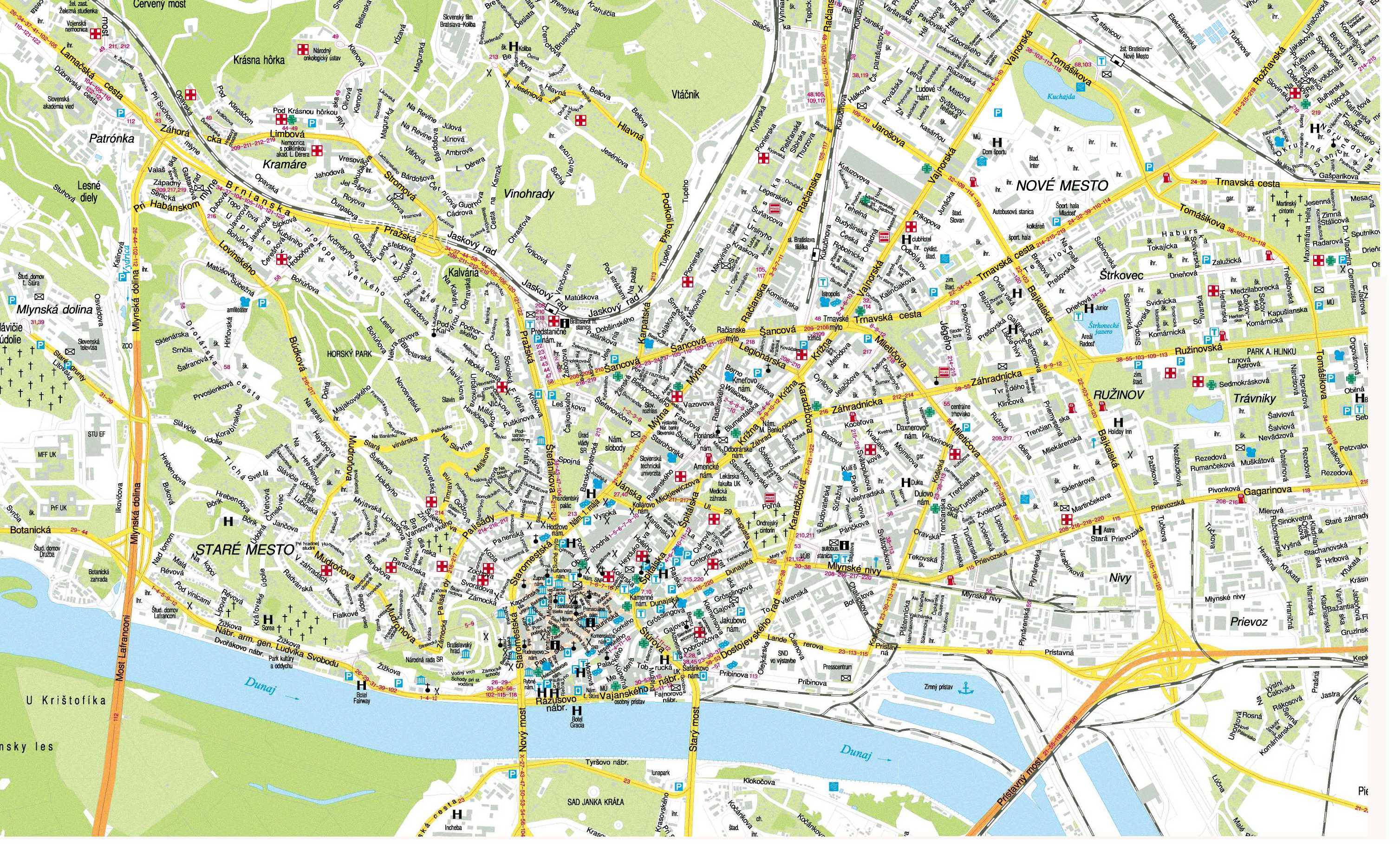 Карта бреста с улицами и домами