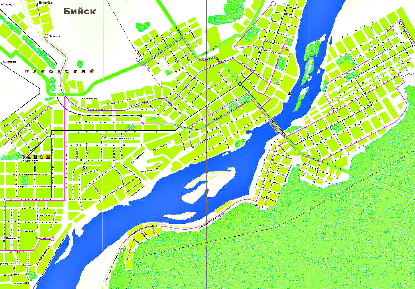 Покажи подробную карту. Г Бийск на карте. Районы Бийска на карте. Город Бийск на карте. Город Бийск на карте Алтайского края.