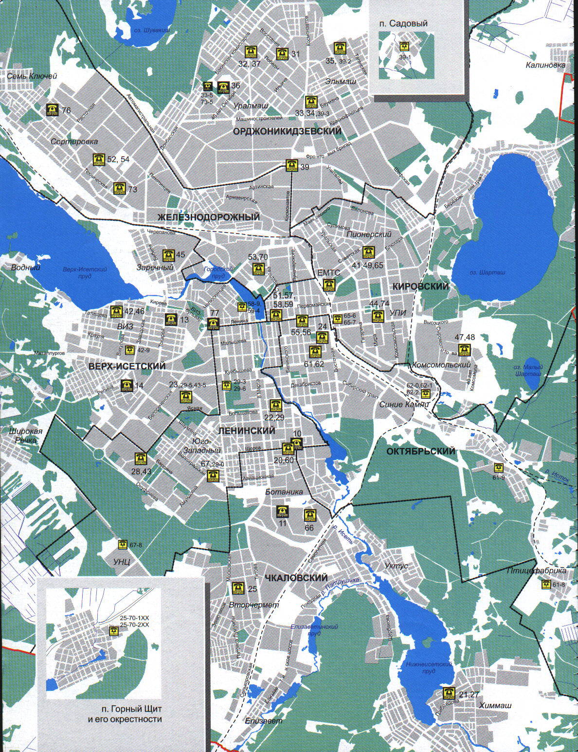 Карта пригорода екб - 86 фото