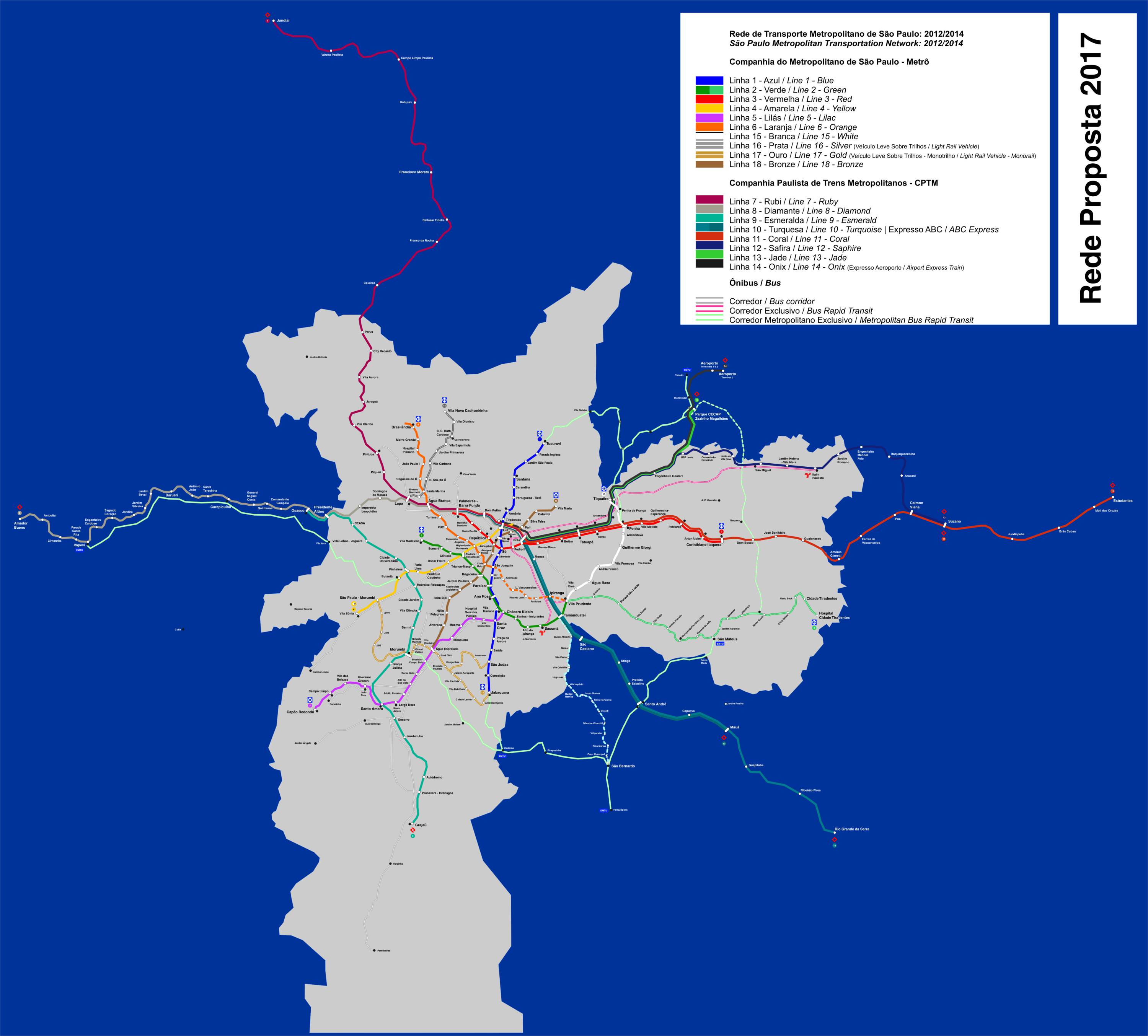 Метро сан паулу схема