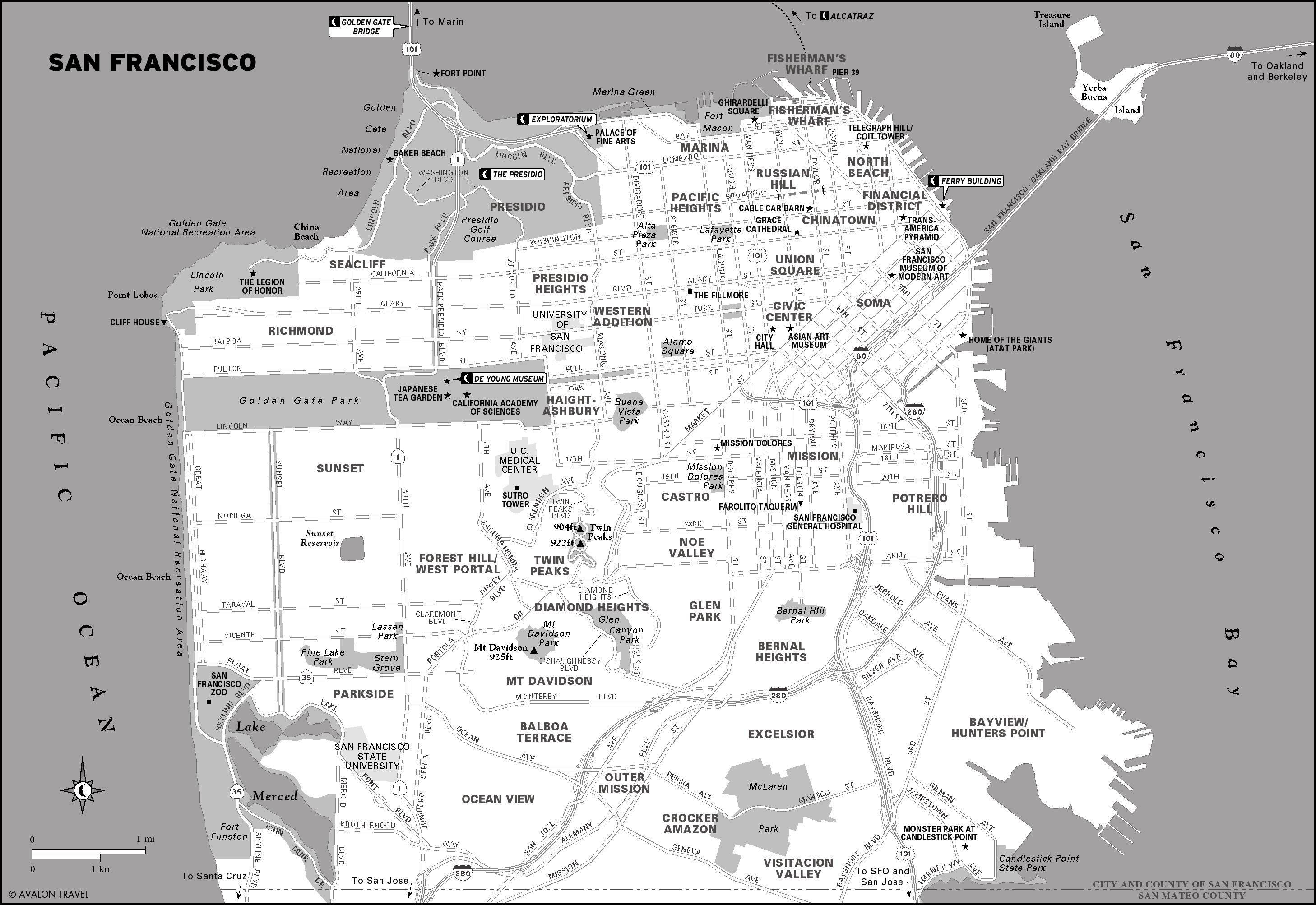 Карта Сан-Франциско.