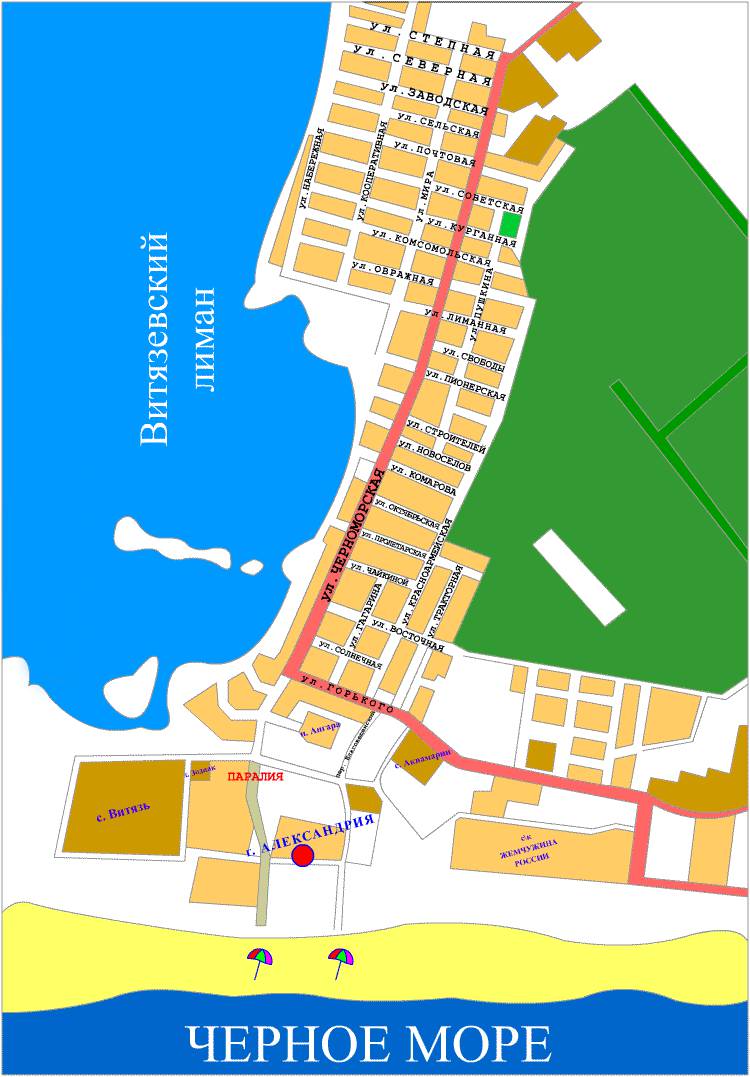 Карта Посёлка Витязево