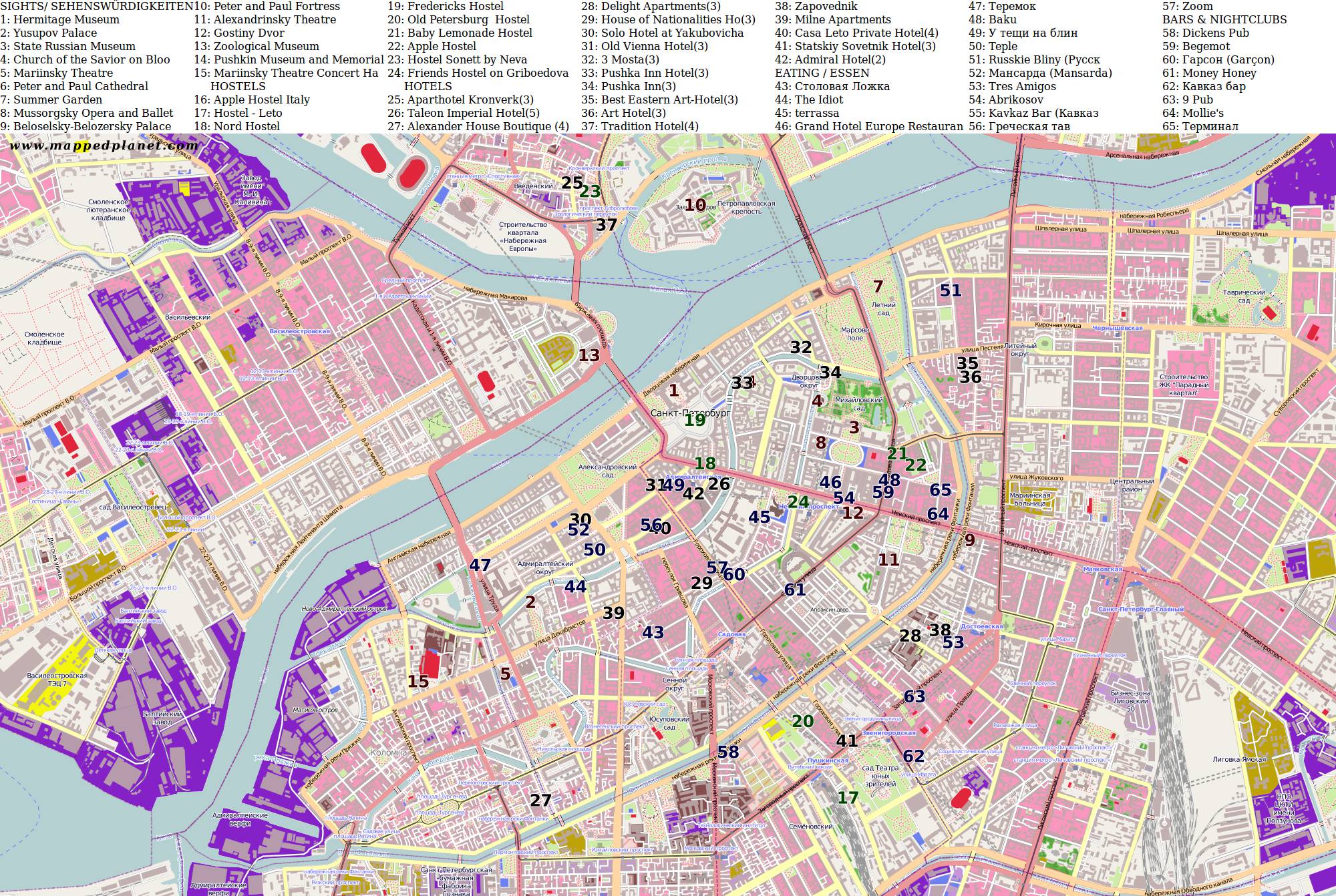 Санкт петербург карта города
