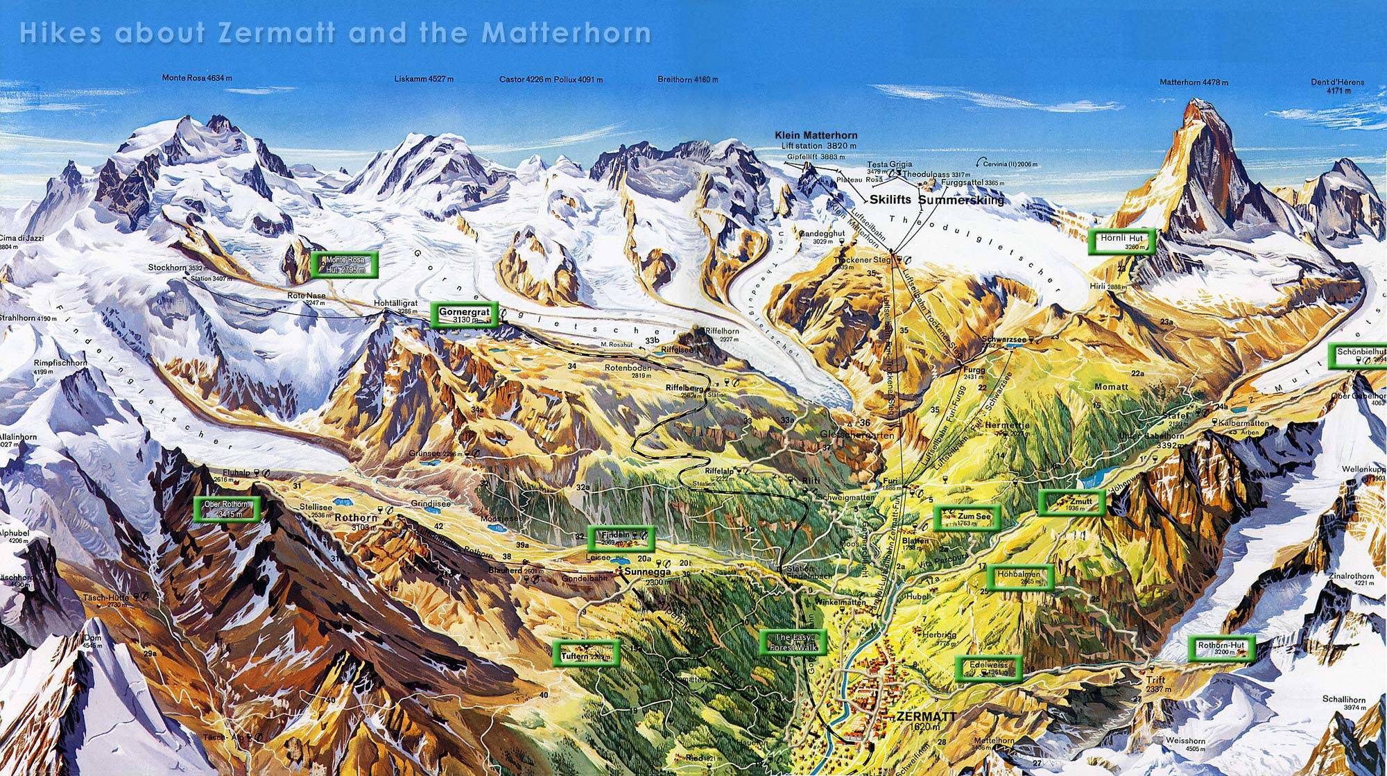 Средняя высота гор альпы. Маттерхорн гора Монблан. Гора Маттерхорн в Швейцарии на карте. Церматт на карте Швейцарии. Церматт схема трасс.